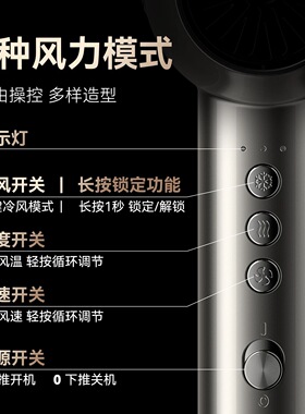 火之凤吹风机M3理发店发廊发型师专用大功率负离子高速电吹风