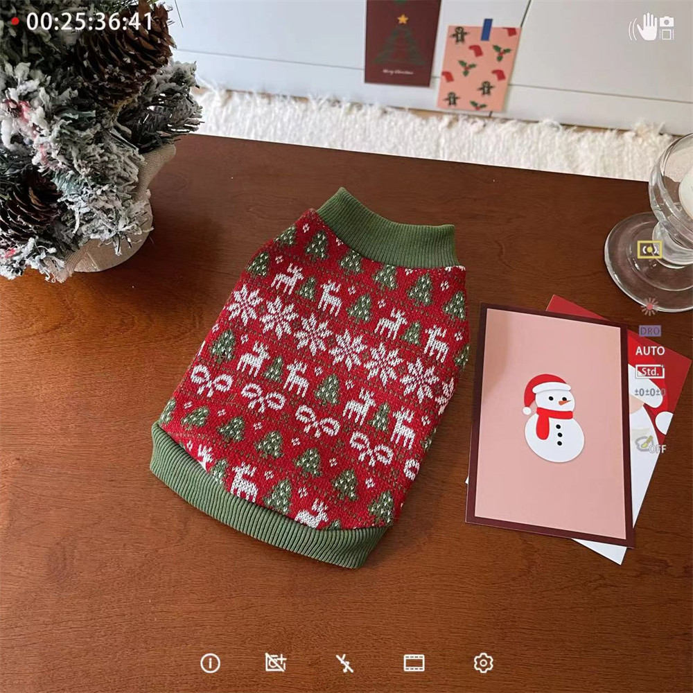 秋冬保暖宠物圣诞过年新年款喜庆毛衣泰迪比熊小型犬狗狗猫咪衣服,淘宝优惠券,粉丝福利购,淘宝优惠卷