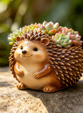 刺猬花盆盆栽园艺摆件