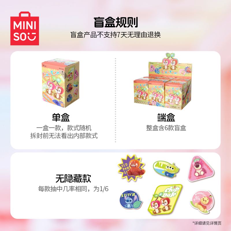 【淘芒盒专享】MINISO名创优品迪士尼系列水果头套主题手办盲盒 - 图3