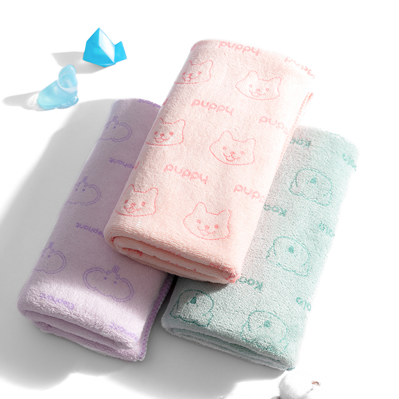 miniso名创优品旗舰店MINISO/名创优品 超细纤维萌趣动物毛巾颜色随机发1