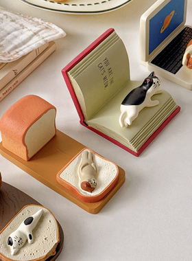 创意可爱猫咪桌面手机支架摆件