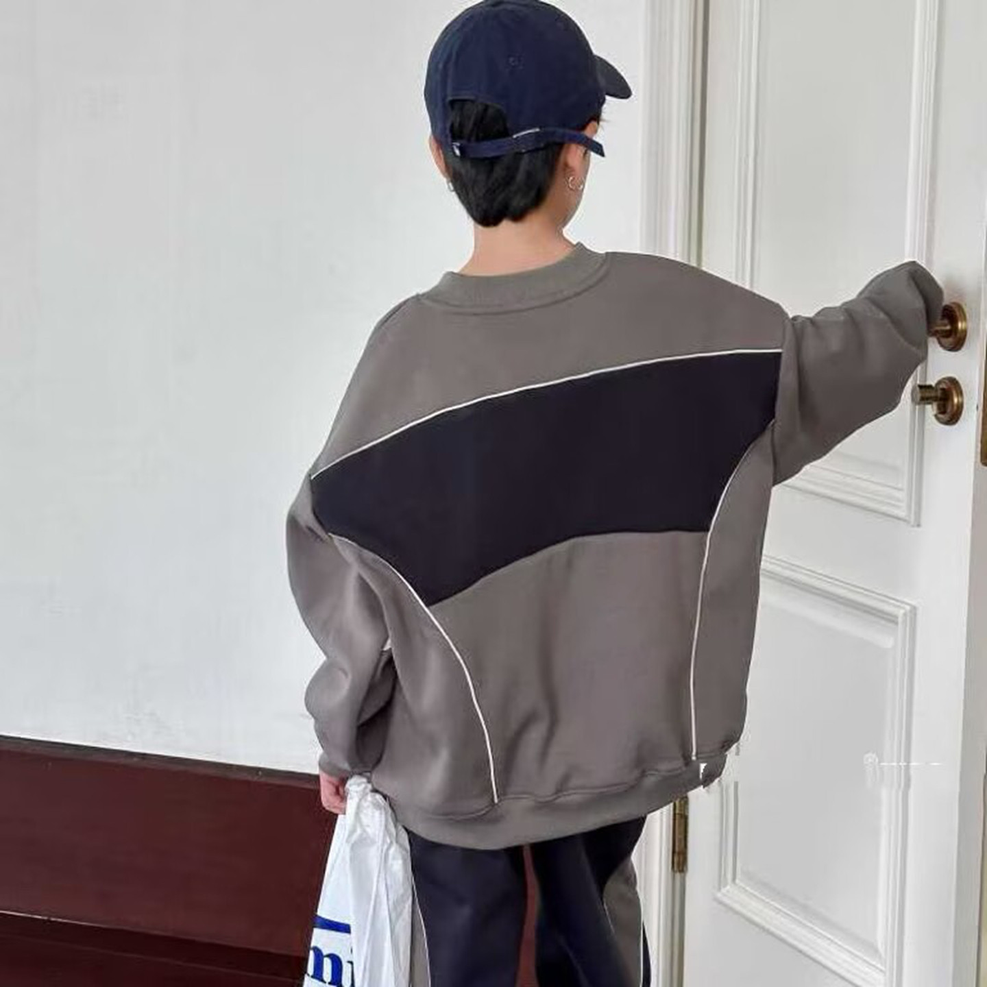 76005牛家一体绒卫衣童装秋冬款男女童拼色加绒套头衫中大童,淘宝优惠券,粉丝福利购,淘宝优惠卷