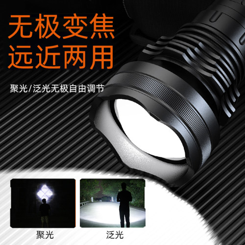 神火L3变焦强光手电筒充电超亮大功率远射探照灯家用户外超长续航 - 图1