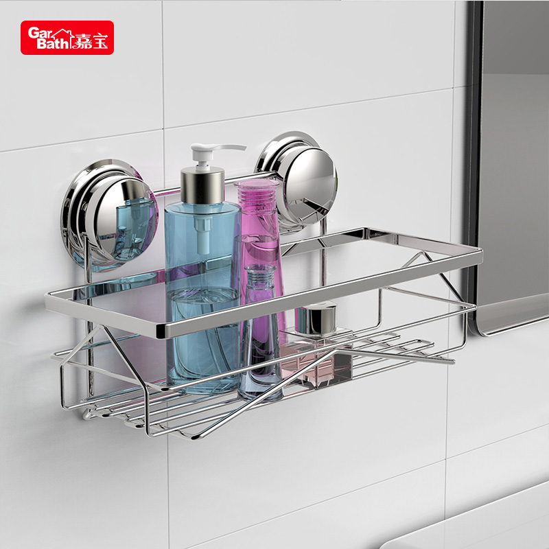 Garbath/嘉宝吸盘浴室置物架卫生间置物架壁挂免打孔洗手间收纳架 - 图1