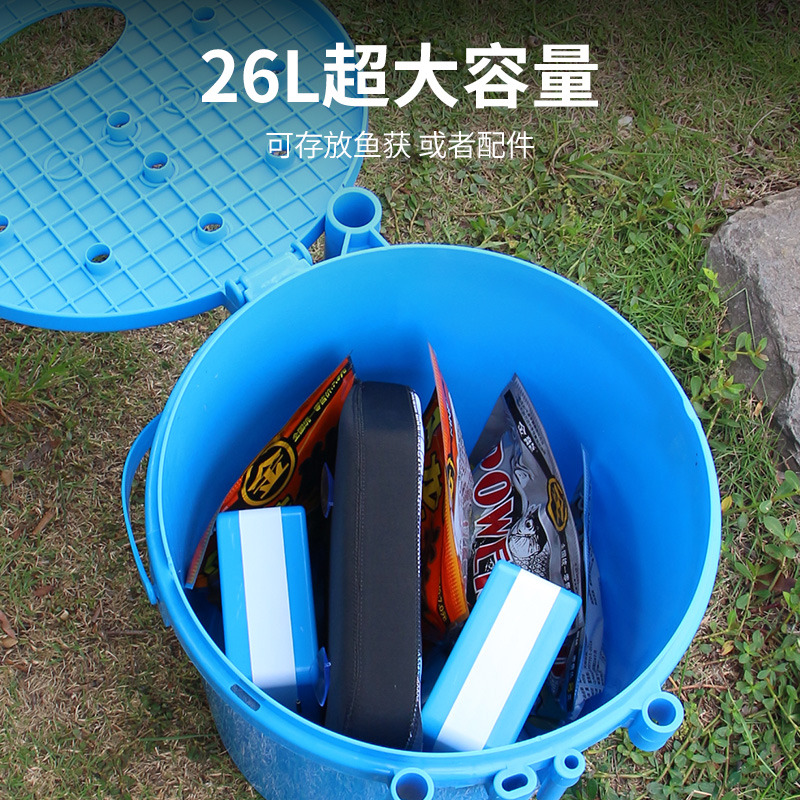 2024新款户外加厚多功能活鱼箱鱼护桶装鱼箱装鱼桶钓鱼桶渔具渔桶 - 图2