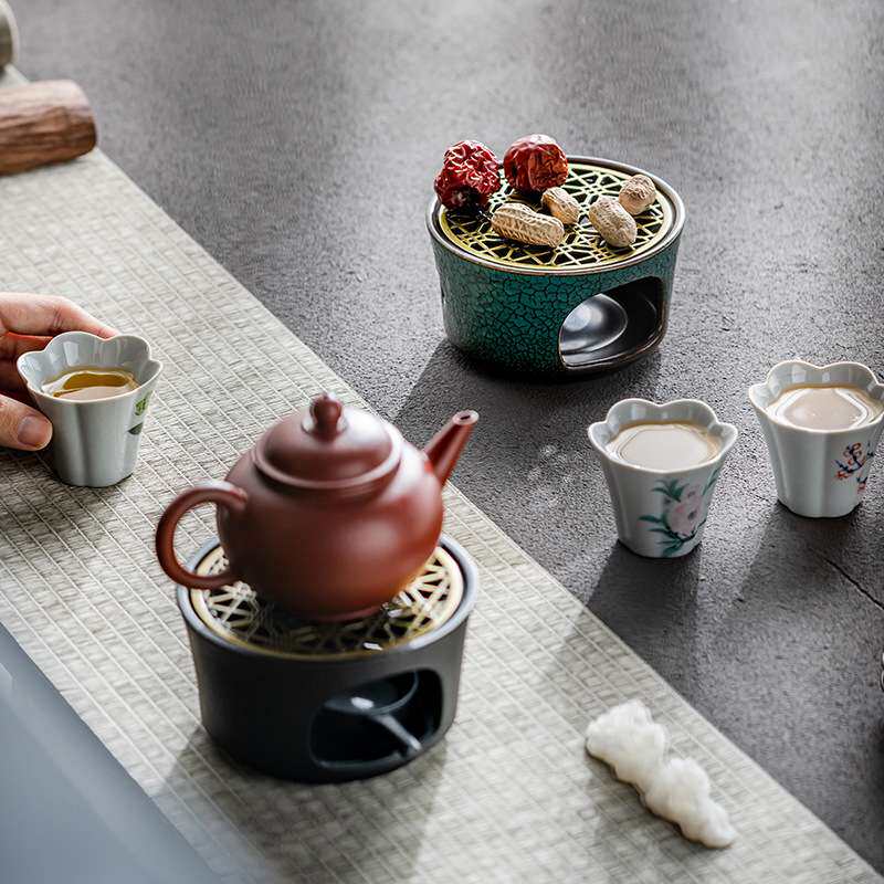 Peacock green retro candle tea warmer tea warmer base