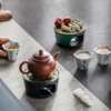 Peacock green retro candle tea warmer tea warmer base