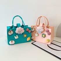 Baby accompanied by hand bag big number Mummy bag handbag cute cartoon paparazzi felt handbag girl with small carry bag