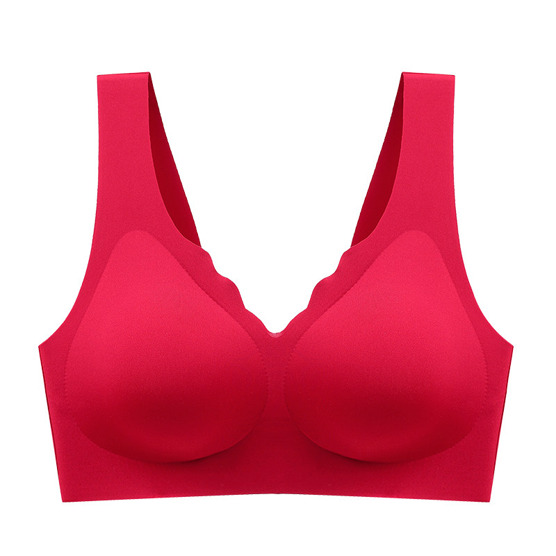 南极人红色女新娘无钢圈聚拢内衣 南极人壮烨文胸