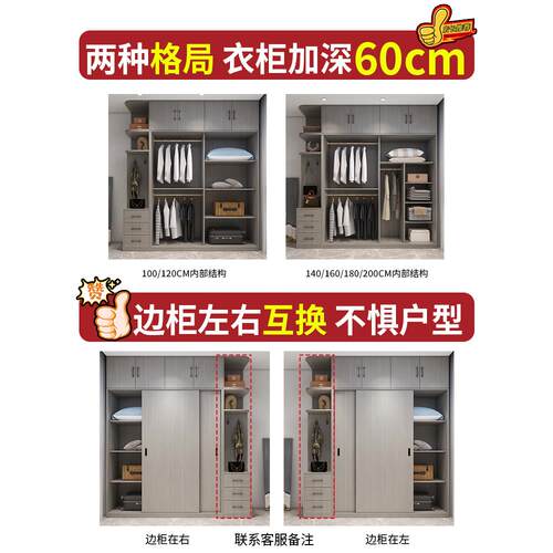 【香港包郵】ENF级衣柜家用卧室实木生态板儿童免安装出租房用推 - 图2