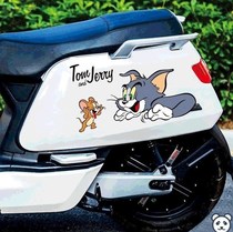 Electric car stickers waterproof sunscreen cat and mouse car sticker personality decorative car stickers for creative car scratches stickers