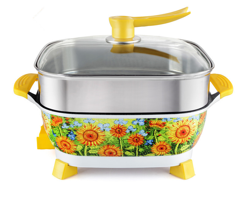 不锈钢蒸笼屉蒸架蒸屉蒸笼蒸格蒸片蒸盘方形连体锅电热锅电火锅 - 图3