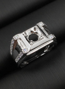 男士莫桑钻戒托925拖克拉空托