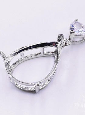 吊坠底托925银项链diy镶嵌