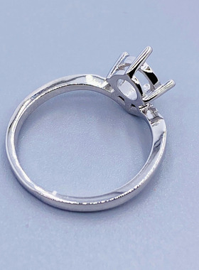 固定圈克拉钻戒子托925戒指死口