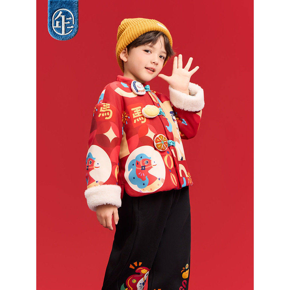 年衣童装儿童中式唐装外套冬季新品女童加棉唐装新年拜年服上衣,淘宝优惠券,粉丝福利购,淘宝优惠卷