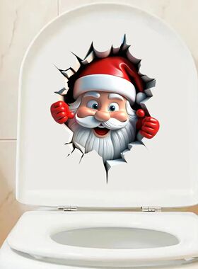 Christmas Toilet Sticker Merry Christmas Decoration Snowman