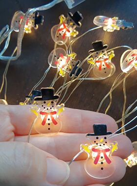 2M Christmas Decorations Santa Claus Snowman LED Light Strin