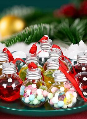 10Pcs Christmas Tree Ornament Fillable Booze Water Bottle Bu