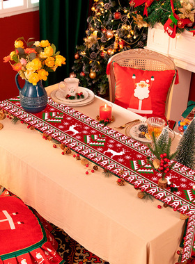 Christmas Tablecloth Supplies Polyester Cloth Table Flag Chr