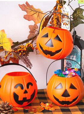 Halloween Pumpkin Bucket Candy Bucket Pumpk Basket Snack Can