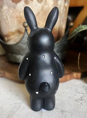 大牌原单美式风树脂精灵兔摆件