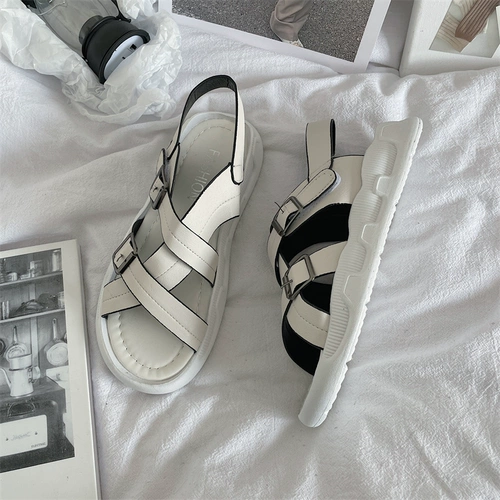 Летние сандалии, обувь, сексуальная подходит с юбкой на липучке, 2022, в корейском стиле, популярно в интернете