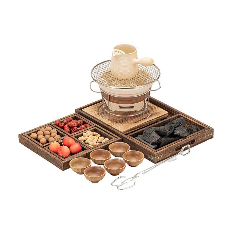 围炉煮茶烧烤炭炉家用打边炉便携户外野炊烤奶罐罐煮茶壶器具整套,淘宝优惠券,粉丝福利购,淘宝优惠卷