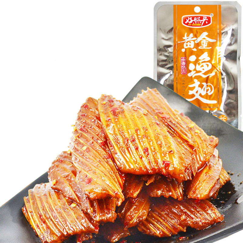 黄金渔翅鱼刺香辣鱼尾鱼排吃小鱼干 刘小歪食品即食鱼零食