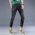 Phiên bản Hàn Quốc của quần chân nam Quần jeans nam Quần dài tháng 2 và tháng 8 Quần áo nam 9 điểm thường xuyên quần eo nam - Quần jean quần jean nam hàng hiệu Quần jean