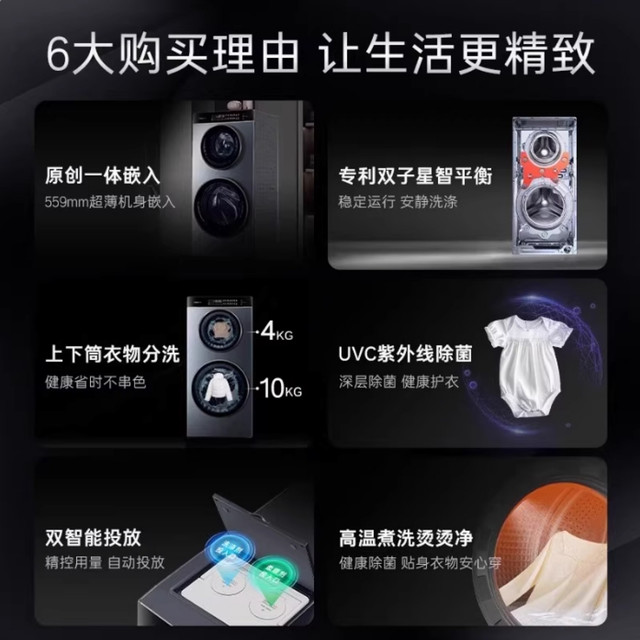 Casarte Twin Ronghui partitioned drum washing machine