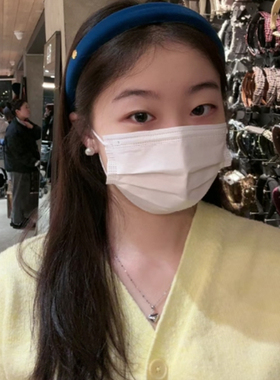 1.5韩国nyunyu发饰轻奢金标丝绒发箍高颅顶高级感百搭发卡头箍