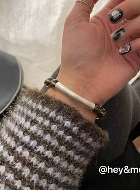 12.15直播韩国momo银饰彩色水晶串珠手链925银