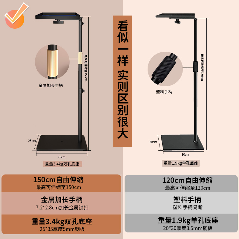 思影PB20T投影仪支架落地托盘架子适用于爱普生明基索尼松下极米坚果当贝小米投影机床头免打孔靠墙隐藏支架