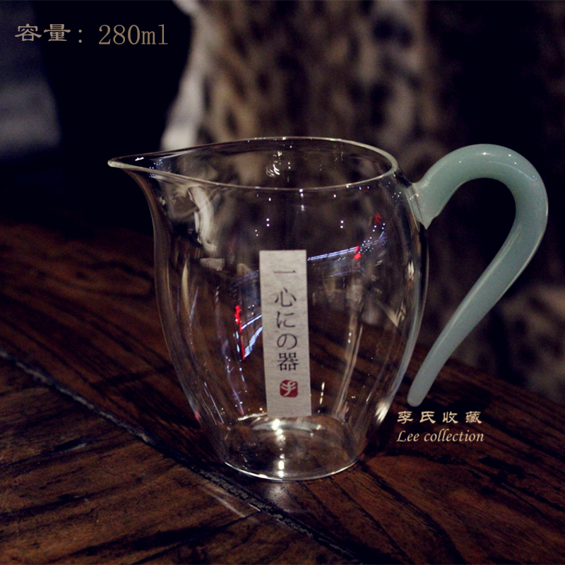 日本锤纹公道杯冰裂公道杯进口手工玻璃分茶器 - 图0