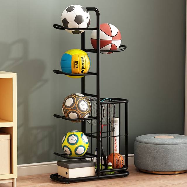 Wide base basketball storage rack ball indoor storage