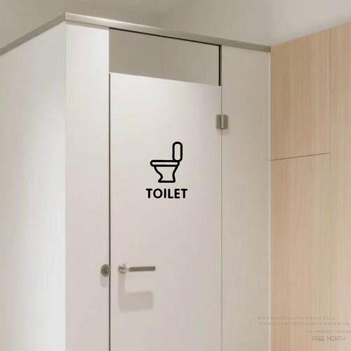 马桶蹲坑标识标志贴纸 店铺商场厕所洗手间卫生间玻璃门板墙贴纸 - 图3