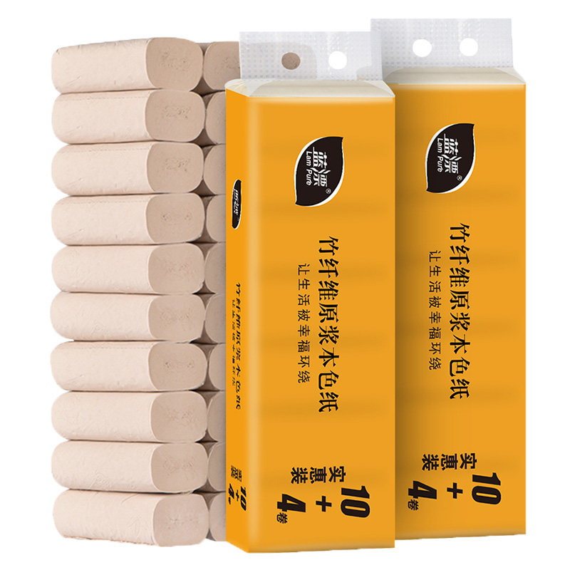 蓝漂56卷本色家用实惠装卷筒纸巾 蓝漂环天卷筒纸