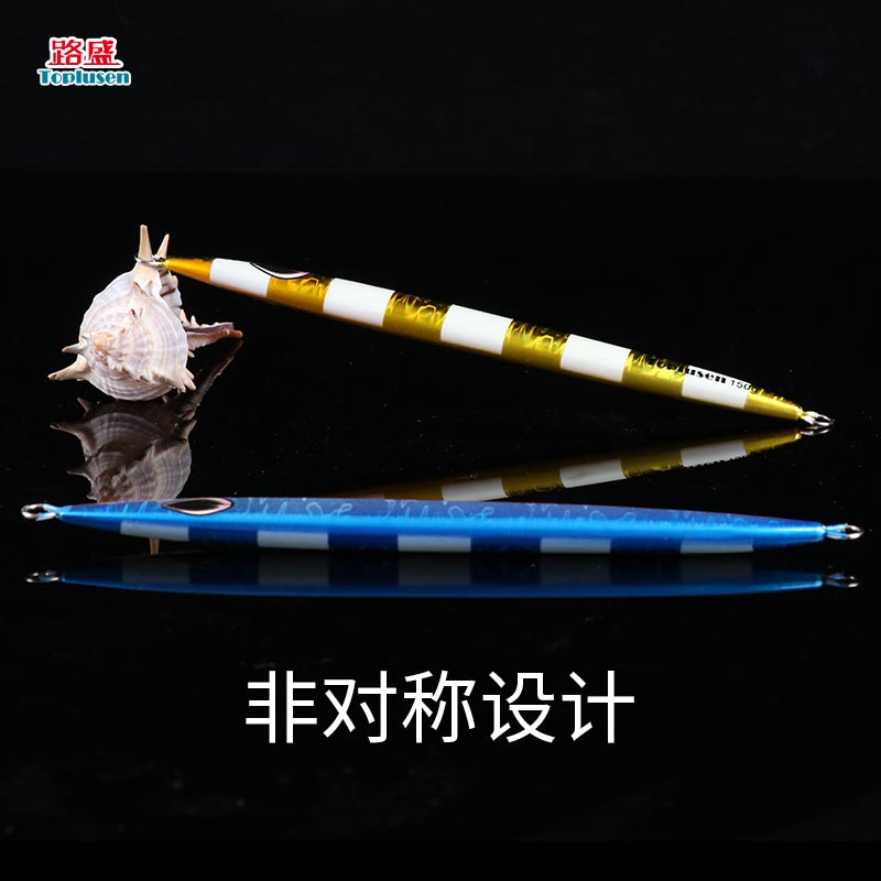 路盛黄鲣速沉铁板路亚饵夜光双钩150g-250南油深海船钓金枪石斑鱼 - 图1
