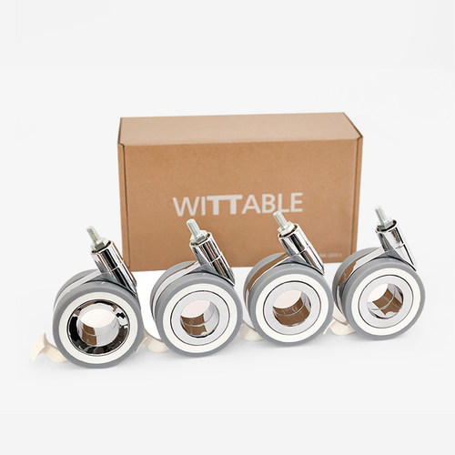 WITTABLE升降桌专用快装德国精工螺杆式脚轮高承重静音定位万向轮 - 图3
