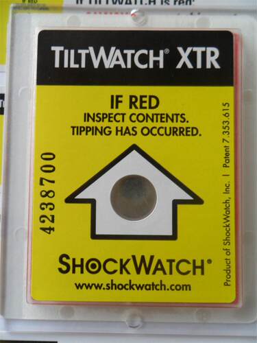 进口TILTWATCH防倾斜标签shockwatch物流运输防倾倒防震标贴 - 图1