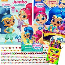 Shimmer and Shine Coloring Books and Puzzle Set-Inclades