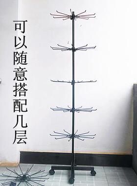多层袜子围巾帽子汽车饰品袖套手套口罩唇膏挂架展示架子落地旋转