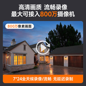 海康威视监控硬盘录像机高清NVR商用非poe视频监控存储器刻录主机