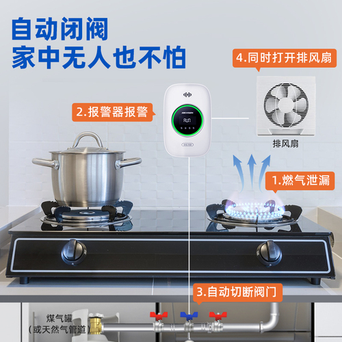 海康威视燃气报警器餐饮家用厨房一氧化碳天然气防泄漏煤气报警器