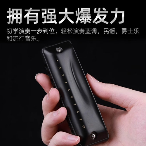 JDR嘉德瑞布鲁斯蓝调十孔口琴10孔C调忍者初学者入门专业paddy - 图2