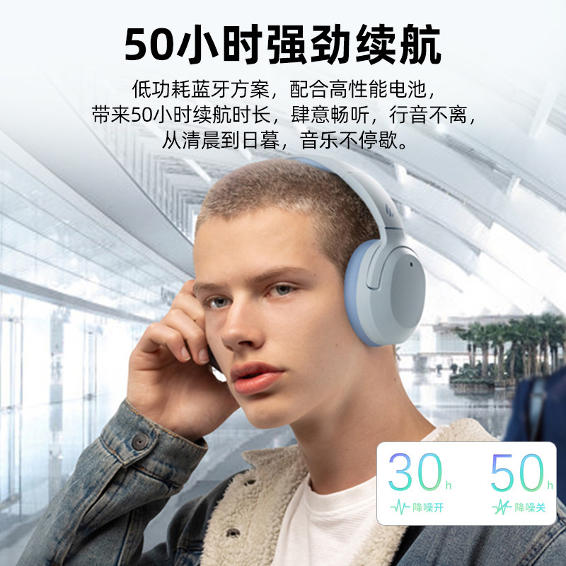 漫步者w820nb头戴式无线运动电竞带 漫步者蓝牙耳机