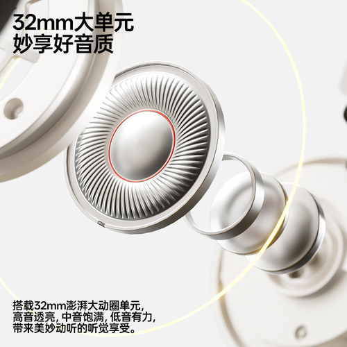 漫步者花再dooace复古蓝牙耳机头戴式小无线降噪运动久戴不痛新款 - 图3