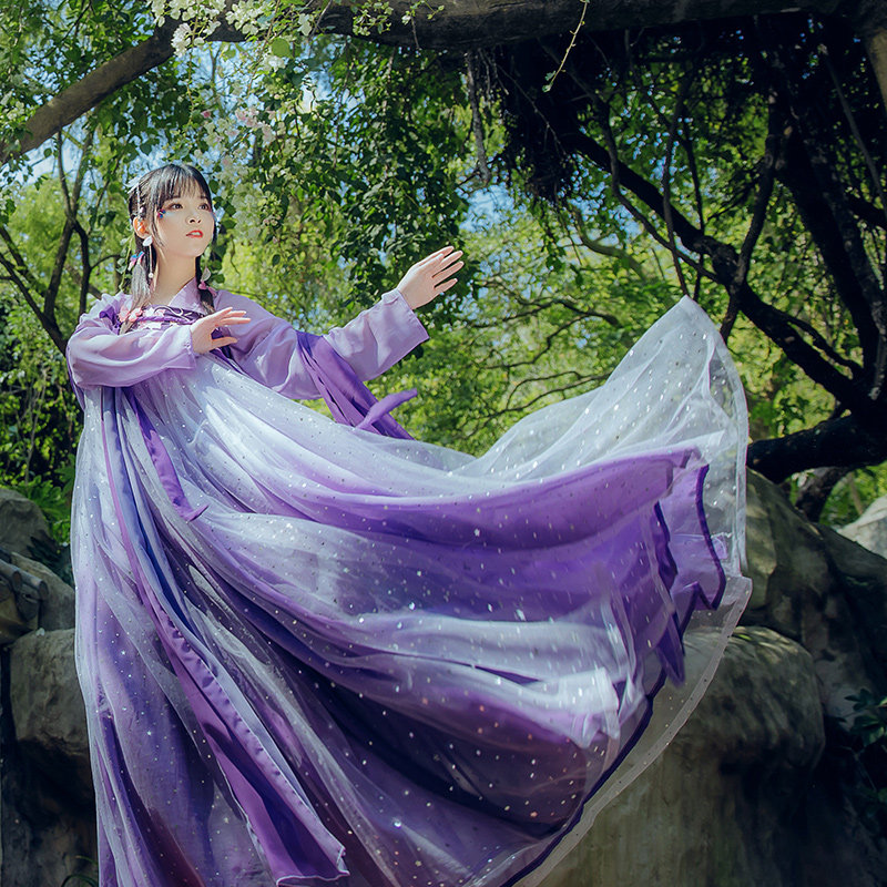 辰莲鱼梦女中国风仙气飘逸古风汉服 千韵岗民族服装/舞台装